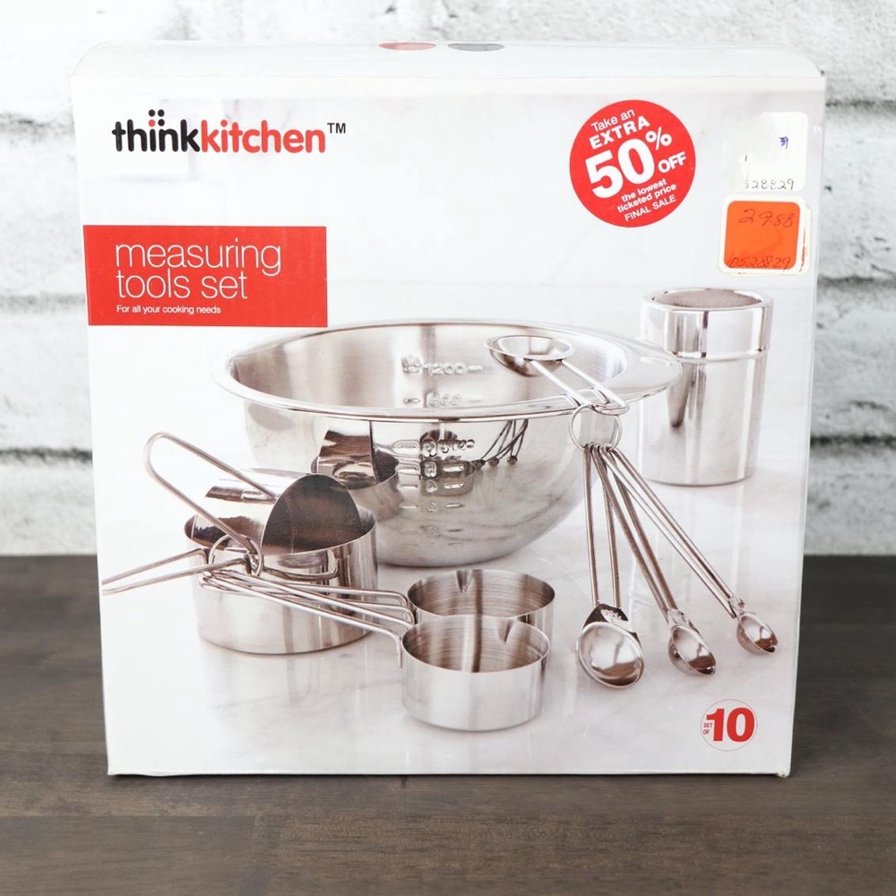 Measuring Bowl 6 Cups and Spoon Set 10 Piece Premium Stainless Steel Set